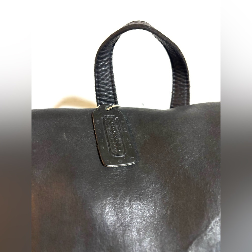 Coach vintage unisex Black Leather Bag - Picture 4 of 10
